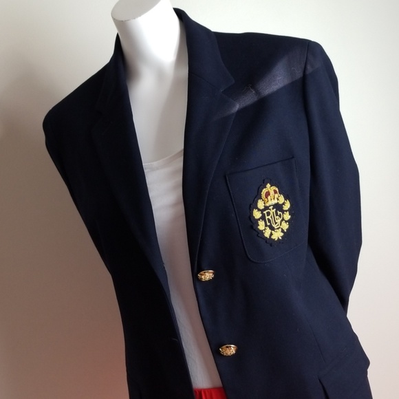 Ralph Lauren Blue Blazer - Vintage - Size 10P - Picture 2 of 8